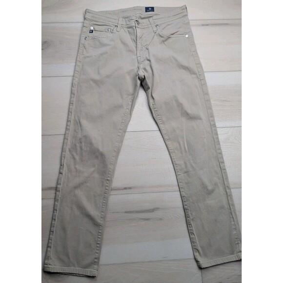 AG Adriano Goldschmied Pants Mens 32x29 The Tellis Modern Slim Beige Stretch - Picture 1 of 11